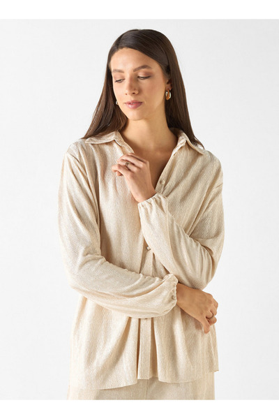 Iconic قميص منقوش بأكمام طويلة