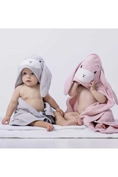 Alpar Tekstil Outlet Product Soft Cotton Girl-Boy Newborn/Baby Bath Swaddle Towel Pink/Rabbit