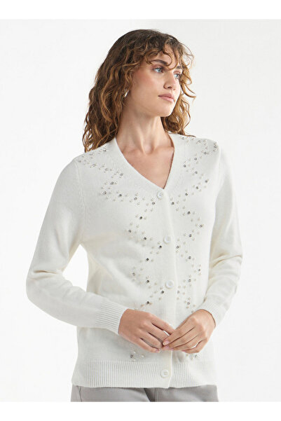 FAV Embellished Button Through Cardigan With Long Sleeves