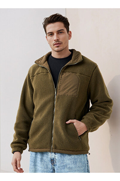 FAV جاكيت صوف رجالي ذو وجهين بقصّة عادية