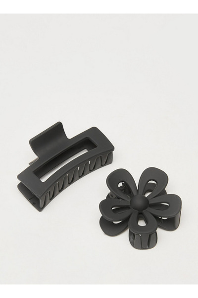 FAV مجموعة من 2 مشبك شعر صلب من جلو