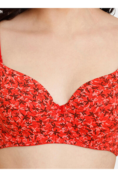 Zivame Floral Print Padded Wired Bra With Adjustable Shoulder Straps