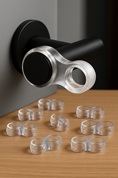 nistabolje Plastik 15 Adet Kapı Kolu Pencere Stoperi Silikon Durdurucu Kapı Arkası Duvar Koruyucu Tampon