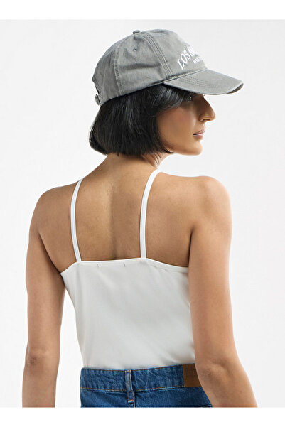 FAV Ribbed Sleeveless Bodysuit With V-neck