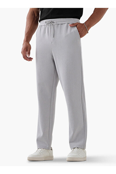 Iconic بنطال أيقوني بقصّة عادية مع رباط إغلاق وجيوب