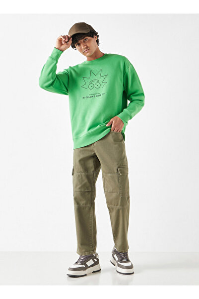 SP Characters Rick And Morty Print Sweatshirt With Long Sleeves