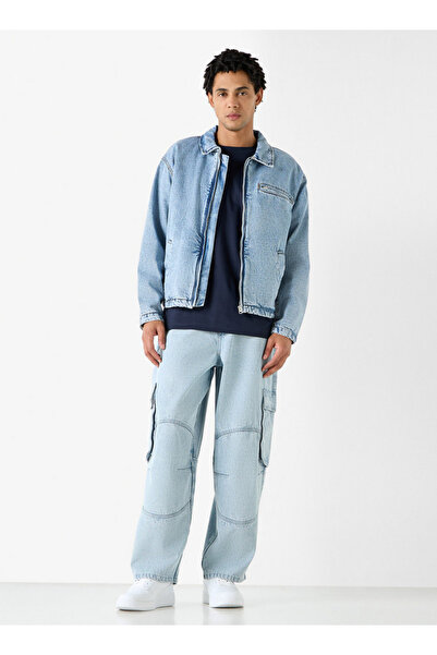 Starter Skater Fit Jeans With Pockets And Button Closure