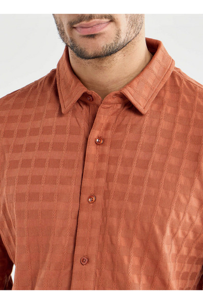 FAV Textured Shirt with Long Sleeves