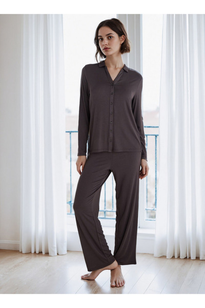 FAV طقم قميص وبيجاما بأكمام طويلة