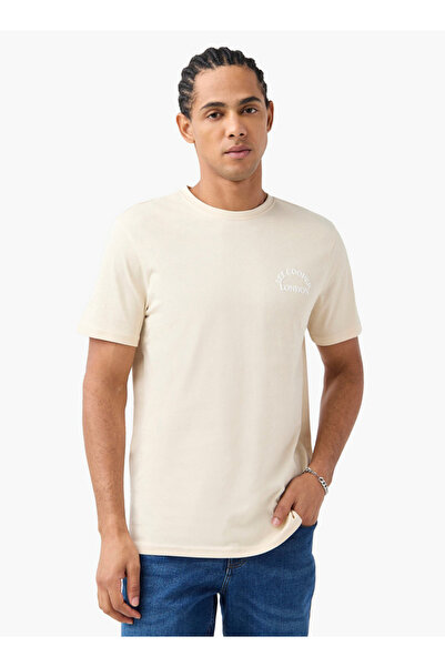 Lee Cooper Graphic Print Crew Neck T-shirt With Short Sleeves