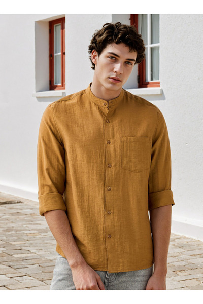 Lee Cooper قميص بياقة ماندرين