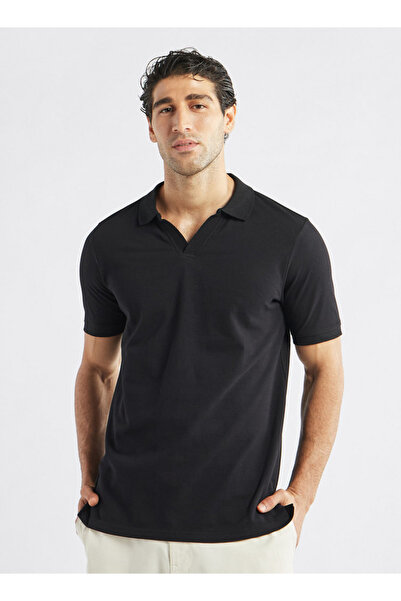 FAV Solid Polo T-shirt with Short Sleeves