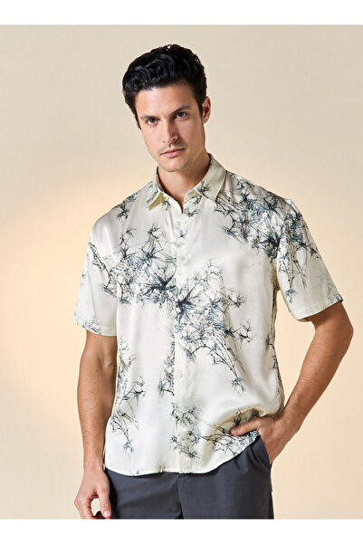 Iconic قميص مطبوع بالكامل بأكمام قصيرة