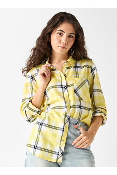 Lee Cooper Relaxed Fit Checked Shirt With Chest Pocket