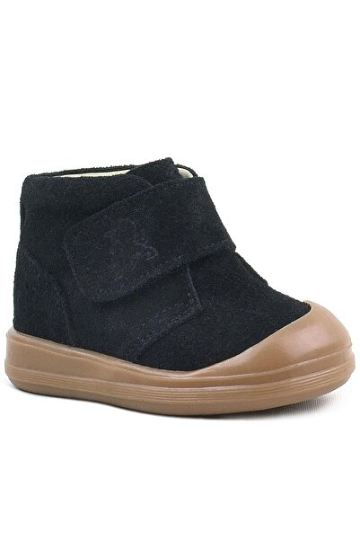 Rakerplus Yoohoo Genuine Leather Black Velcro Unisex Baby Boots