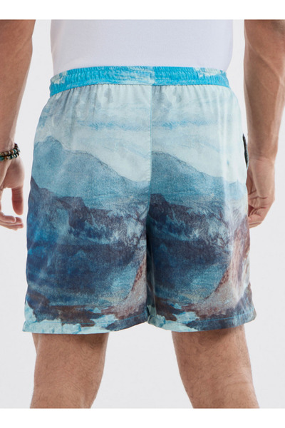 FAV All-over Graphic Print Shorts With Drawstring Closure And Pockets