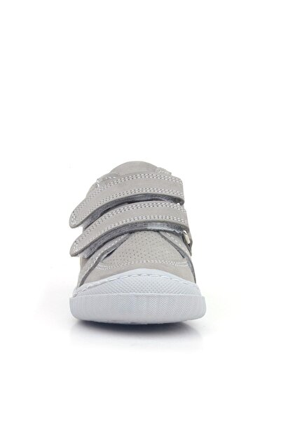 Rakerplus Gray Yellow Velcro Raya Genuine Leather Boots for Baby Boy