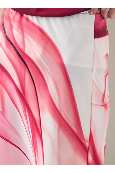 Iconic Iconic Printed A-Line Maxi Skirt with Elasticated Waistband