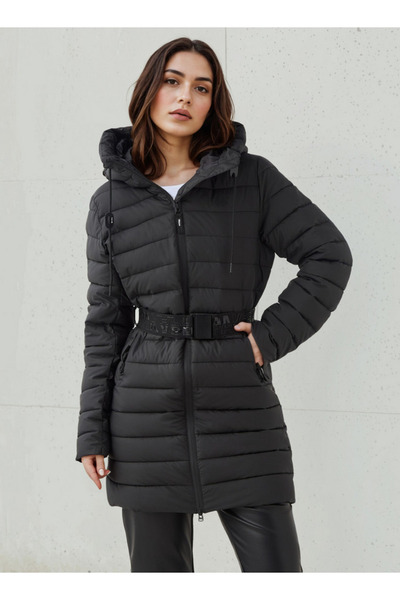 Kappa Women Belted Longline Puffer Jacket