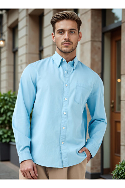 Lee Cooper Lee Cooper Regular Fit Collared Shirt with Chest Pocket