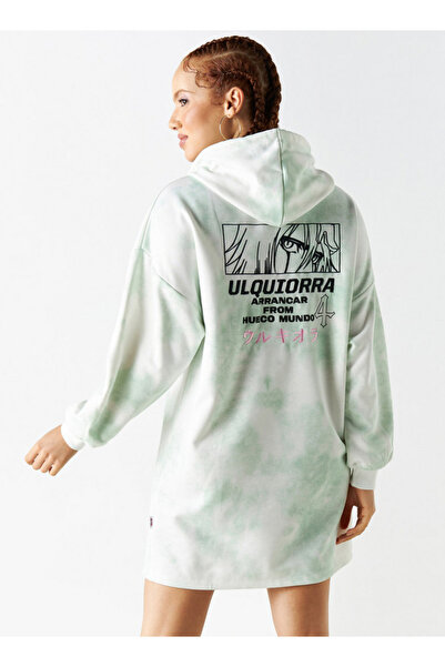 SP Characters Embroidered Mini Sweat Dress with Hood and Kangaroo Pocket