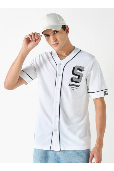 Starter Regular Fit Printed V-neck Shirt