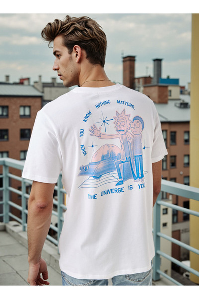 SP Characters Rick and Morty Print Crew Neck T-shirt