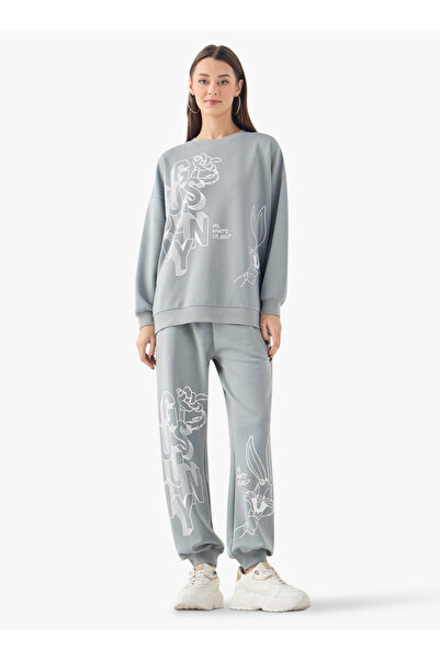 SP Characters بنطال رياضي بطبعة Bugs Bunny مع جيوب وحزام خصر مطاطي