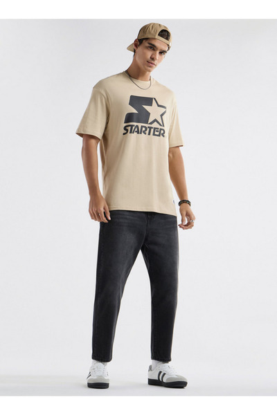 FAV Starter Logo Print Crew Neck T-shirt with Short Sleeves