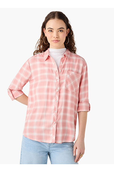 Lee Cooper Lee Cooper Regular Fit Checked Collared Shirt with Long Sleeves