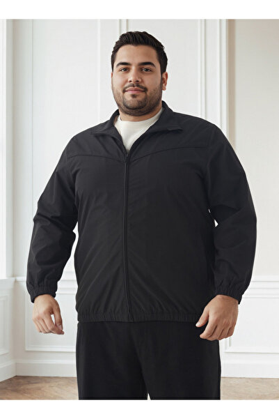 FAV جاكيت رجالي بسحاب كامل وقصة عادية