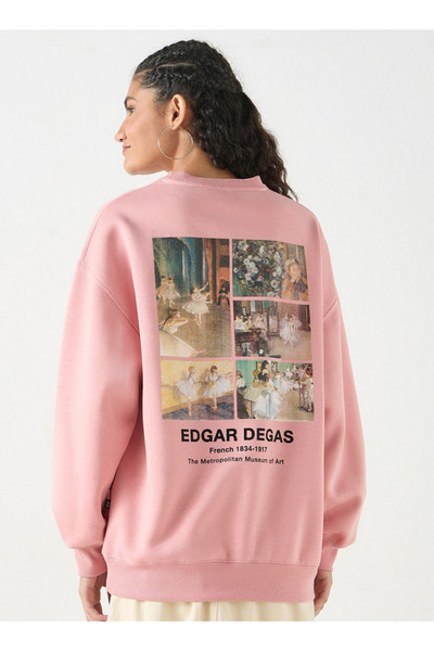 SP Characters Edgar Degas Print Sweatshirt with Long Sleeves and Crew Neck