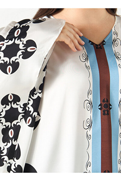 Ulla Popken Plus Size Ulla Popken Printed Kimono Top