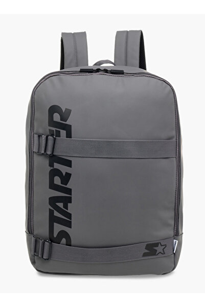 Starter Logo Print Backpack with Adjustable Straps and Zip Closure