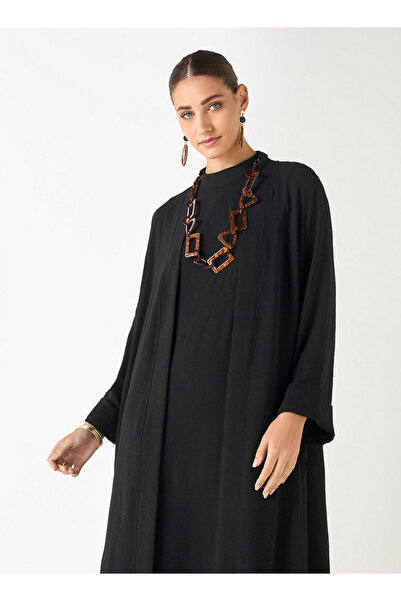 Iconic A-line Sleeveless Dress With Longline Shrug