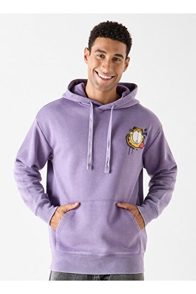 SP Characters Garfield And Friends Print Hoodie With Kangaroo Pocket