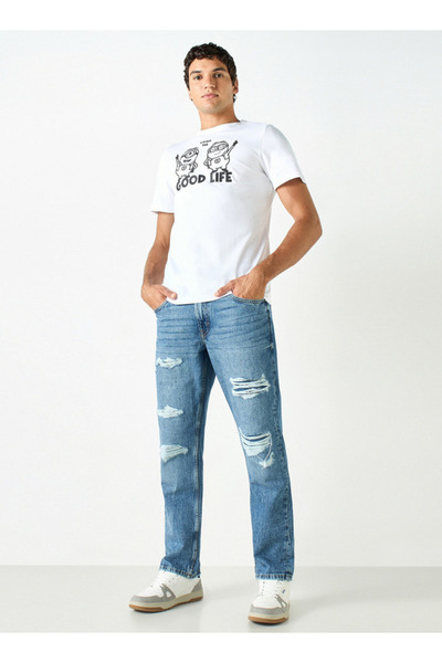 SP Characters Minions Print T-shirt with Crew Neck and Short Sleeves