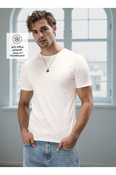 FAV Slim Fit T-shirt with Crew Neck and Short Sleeves
