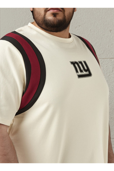 Maxim Plus Size The New York Giants Print T-shirt