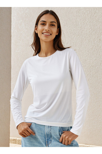 FAV تي شيرت مضلع برقبة دائرية