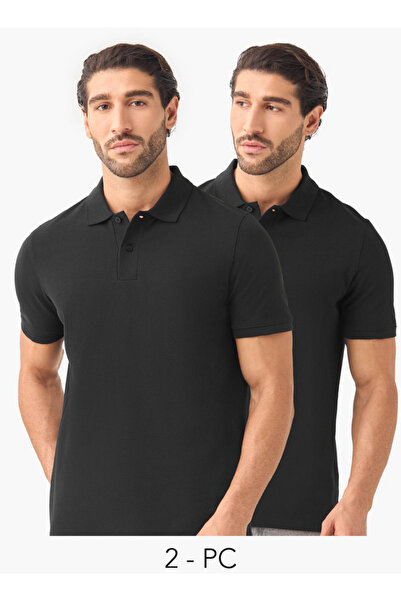 FAV طقم من قطعتين - تي شيرت بياقة بولو وأكمام قصيرة