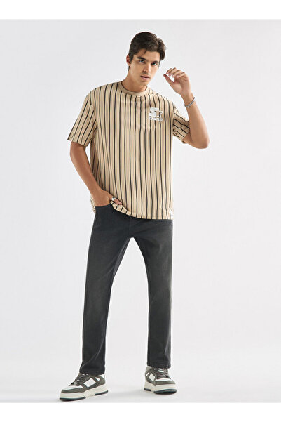 FAV Starter Striped T-shirt with Crew Neck and Short Sleeves