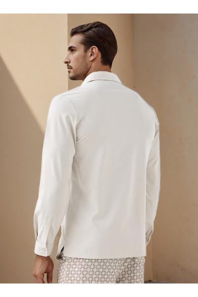 Emperor Emperor Regular Fit Shirt with Collar and Long Sleeves