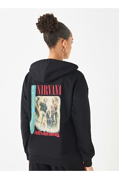 SP Characters Nirvana Print Hooded Sweatshirt with Long Sves