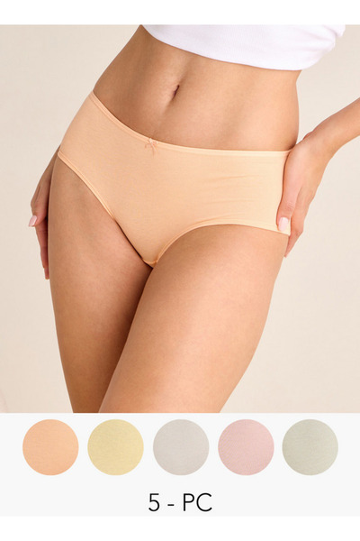 FAV Set of 5 - Bow Detail Briefs with Elasticated Waistband