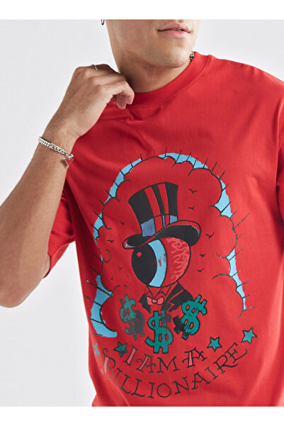 FAV Printed Crew Neck T-shirt with Short Sleeves