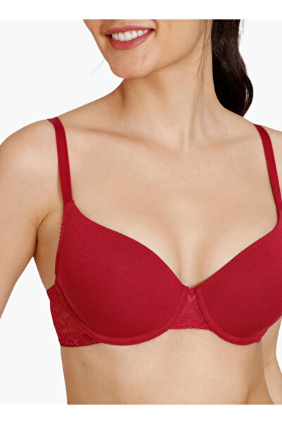 Zivame Lace Panel Padded Demi Bra