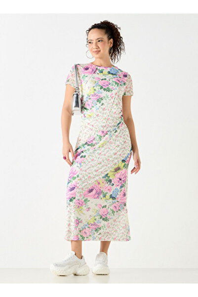 FAV Floral Print A-line Midi Skirt