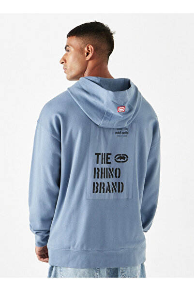 ECKO Logo Print Hoodie With Kangaroo Pocket