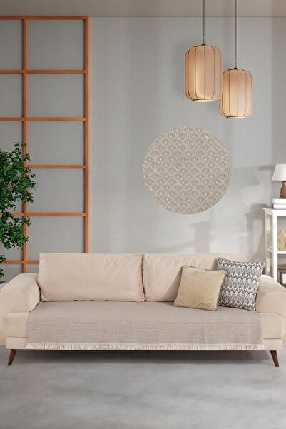 Znp Home Halfy | Koltuk Örtüsü 100x210 Cm | Natural Pamuklu Koltuk Şalı | Çek...